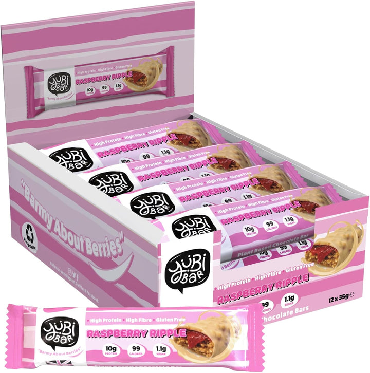 Yubi Mix Variety Box 12 Pack - Protein Bars - 99 Calories, High Protein, High Fibre, Low Sugar, Gluten Free and Dairy Free - Healthy Snacks/Nutrition Bar - Chocolate Bars - 420G