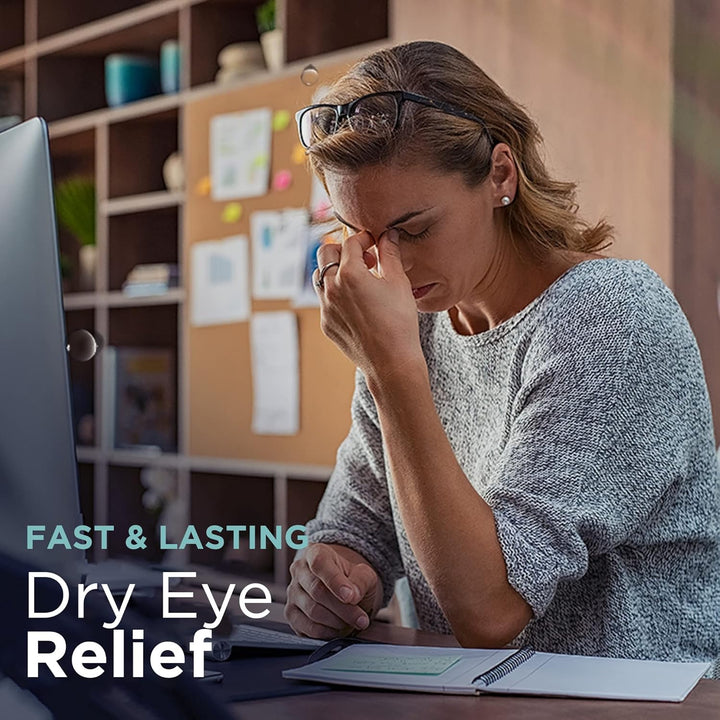 Eye Drops for Dry Eye, Every Day, Preservative Free Dry Eyes Treatment, Contact Lens Friendly, Relieves Symptoms of Tired, Stressed & Teary Eyes with Hydrating Action, Artificial Tears, 10Ml