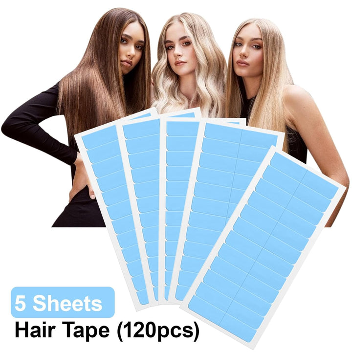 120 Pcs Hair Extension Tapes,Hair Extension Tape,Tape for Hair Extensions,Tape Tabs for Hair Extensions,Durable & Waterproof for Wigs, Extensions, and Hairpieces