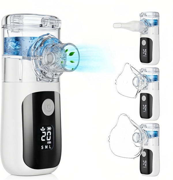 Portable Nebulizer Machine for Adults & Kids - Rechargeable Handheld Spray Inhaler, Easy to Use & Clean, Compact for Home & Travel