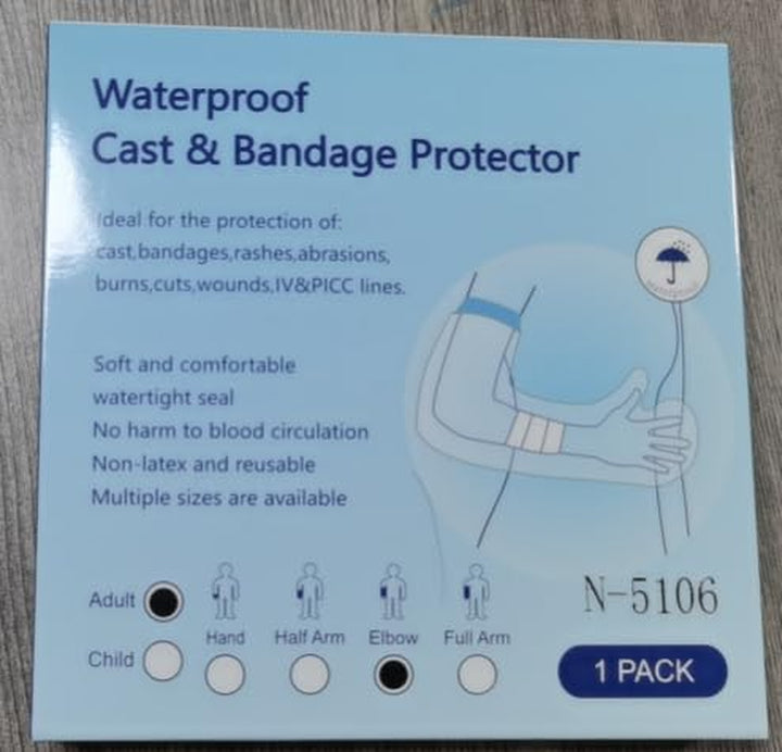 Cast Cover Lower Leg Adult for Showering, Reusable Cast, Dressing and Bandage Protector, Watertight Protection for Leg, Knee, Ankle, Foot, Toe