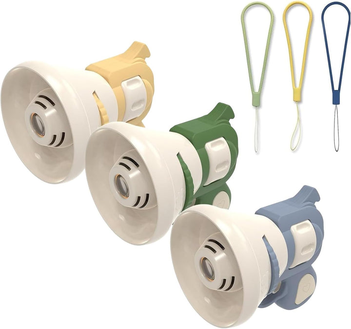 Hilarious Costume Projector & Voice Changer Speaker, Scream Voice Changer, Ghosts Face Voices Changers, Handheld Projector Bag Charm, for Both Adults and Children (Yellow*3)