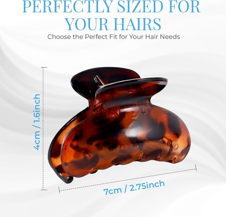 3 Pcs Hair Jaw Clips, 7Cm X 4Cm/2.8Inch X 1.6Inch Medium Acrylic Hair Claw Clips for Girls and Women