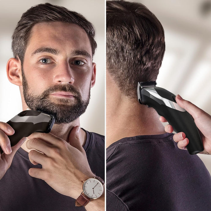 Clip ‘N Rinse Cord/Cordless Hair Clipper, Rechargeable Clipper, Hair Clippers for Men, Male Grooming Set, Corded, Cordless, Washable Head, Home Hair Cutting