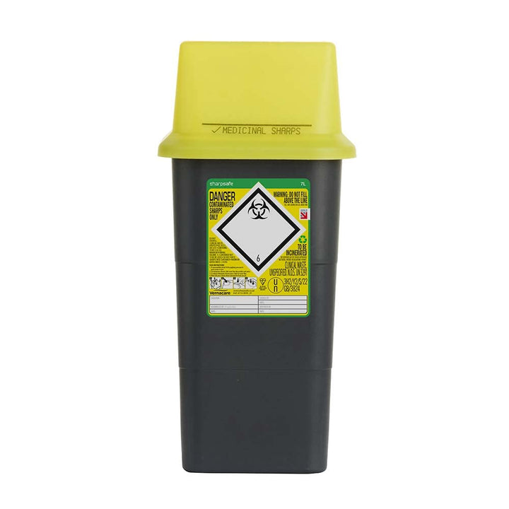 7 LITRE CONTAMINATED SHARPS BIN for CLINICAL WASTE