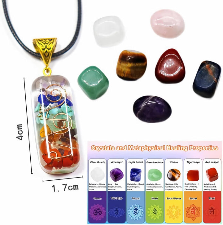 10Pcs Healing Crystals Set Real Crystals Stones Kit, Chakra Crystals Gemstones Amethyst Clusters,Geode Crystals,Chakra Necklace Witchcraft Crystals Gifts Beginners Gifts for Women