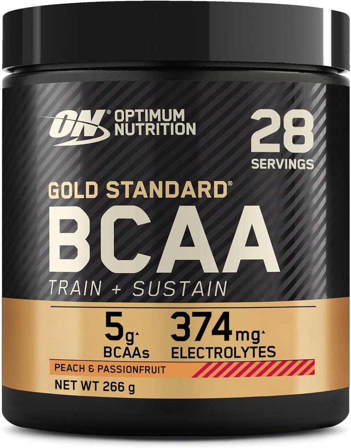 Gold Standard BCAA Train + Sustain, Amino Acids Pre Workout Powder, Sports Drink with Vitamin C, Zinc, Magnesium and Electrolytes, Raspberry & Pomegranate Flavour, 28 Servings, 266 G