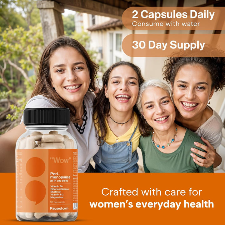 Peri-Menopause Botanical Blend - 60 Plant-Based Capsules | Red Clover, Sage, & Shatavari Blend for Women