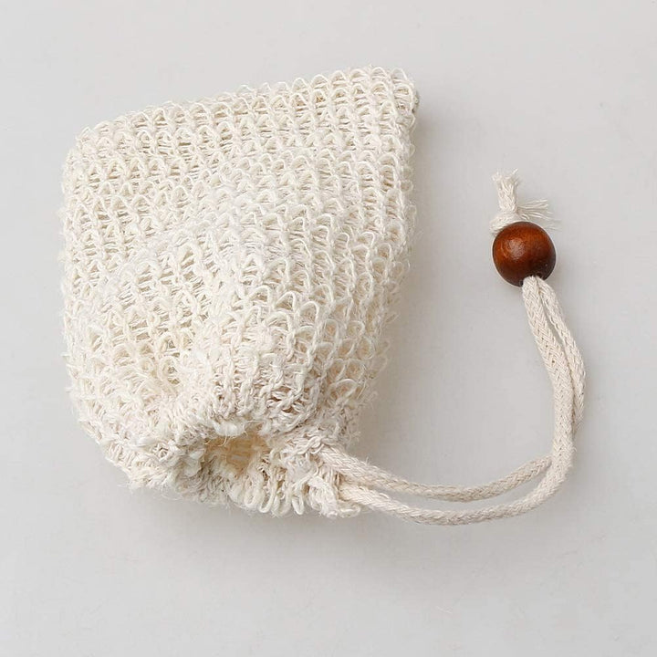 2 Pcs Sisal Soap Bag, Natural Organic Soap Bag Exfoliating Soap Saver Pouch with Drawstring for Foaming, Drying Soaps, Exfoliation