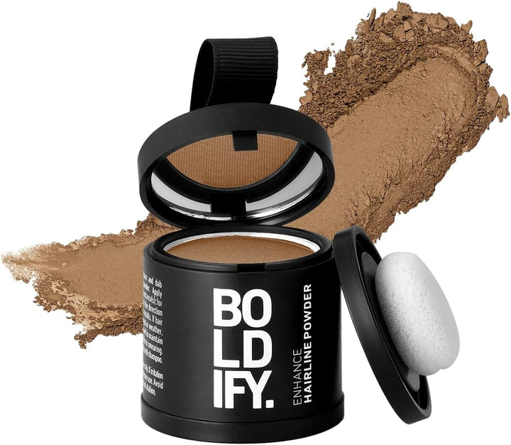 Hairline Powder - Root Touch up Hair Color for Gray Coverage - Bald Spot Concealing Hair Powder for Women and Men - 24-Hour Stain-Proof - Dark Brown