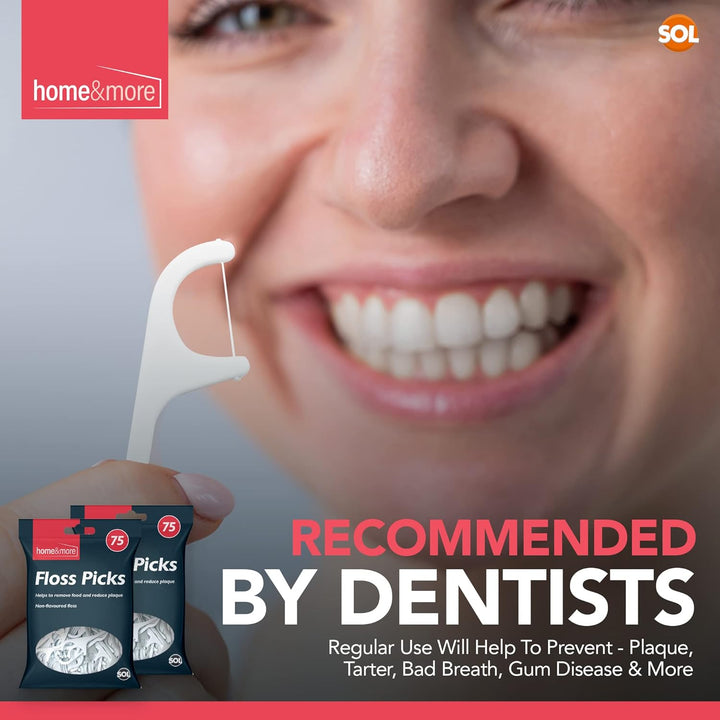 150Pk Floss Picks, Non-Flavoured Human Dental Flossers Stick, Plastic Harps Toothpick for Fast Cleaning, Remove Food, Reduce Plaque with Smooth Glide, Fine Tooth Flossing for Sensitive Gums