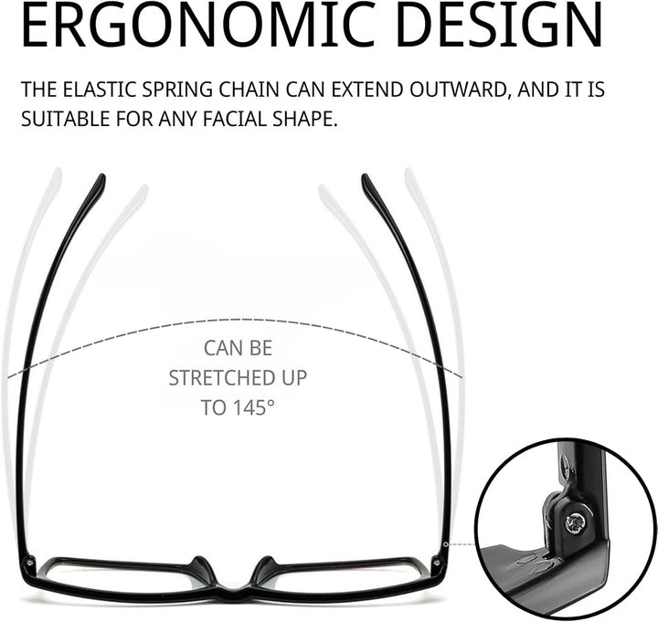 2 Pack Blue Light Blocking Glasses, Reading Glasses for Women Men Slim round Frame Lightweight anti Blue Light Computer Gaming Glasses Reading Glasses anti Glare anti Eyestrain