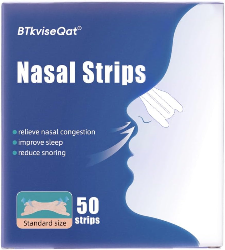 Nasal Strips 50 Pieces Nose Strips for Breathing anti Snoring Aids for Men and Women Nose Tape for Sleeping Stop Snoring Aids for Men Women Nose Breathing Strips Drug-Free anti Snoring Devices