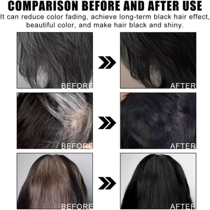 Fruit Essence Hair Dyeing Comb, 2025 New Black Fruit Dyeing Cream, Plant Extract Hair Dye Essence, Hair Dye Cream with Comb, Natural Gray Coverage, Easy Home Hair Color Kit (01#)