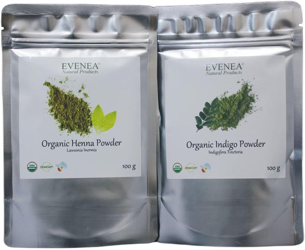100G Pure Organic Henna + 100G Pure Organic Indigo (India)