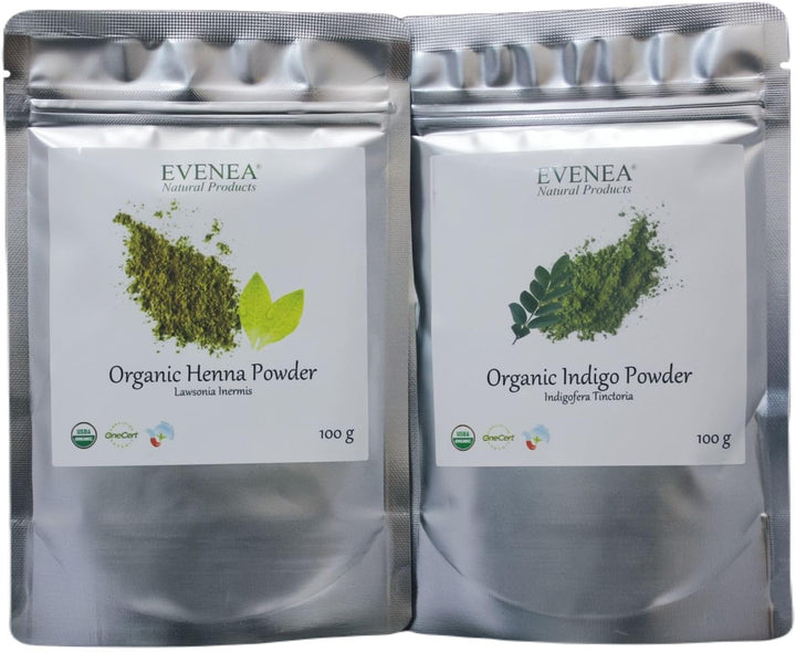 100G Pure Organic Henna + 100G Pure Organic Indigo (India)