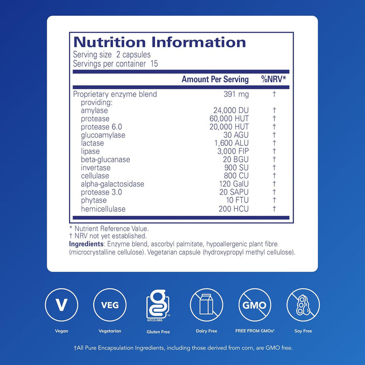 Digestive Enzymes Ultra - Broad Spectrum Vegetarian Digestive Enzymes - Supports Digestion & Nutrient Absorption - 30 Capsules