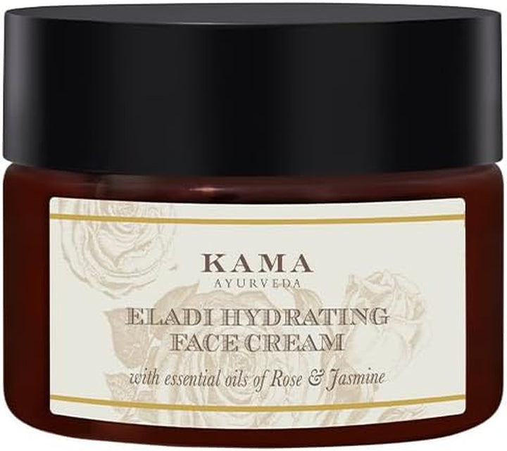 Eladi Hydrating Ayurvedic Face Cream with Pure Essential Oils of Rose and Jasmine, 50G