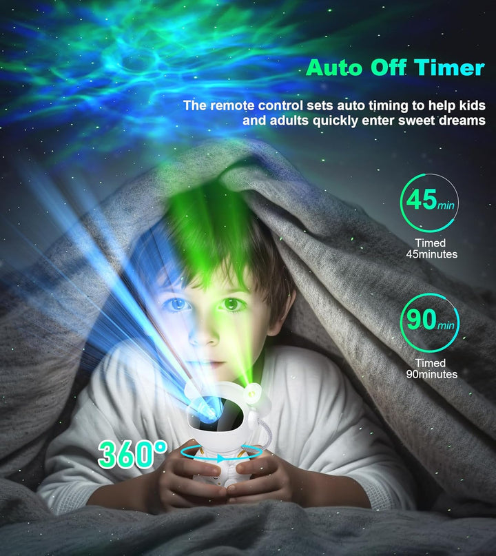Astronaut Galaxy Projector, Spaceman Light Projector with Timer, Remote Control 360°Adjustable Space Projectors, Galaxy Star Projectors Starry Night Light for Bedroom Kids Adults Room Decor