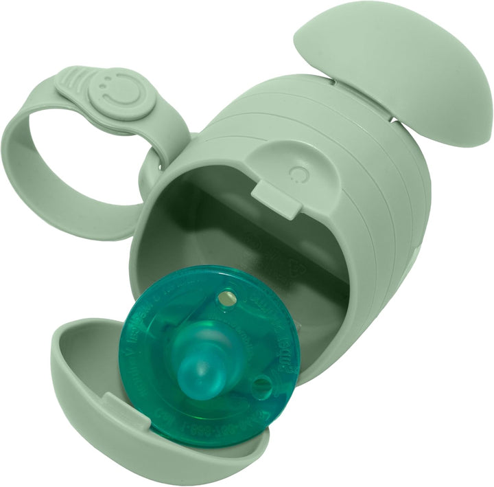 On-The-Go Soother Pod, Dummy Holder, Keeps Baby'S Binkies Clean and Accessible, Portable for Travel, Diaper Bag Accessory Must Have for Newborns, Sage Green