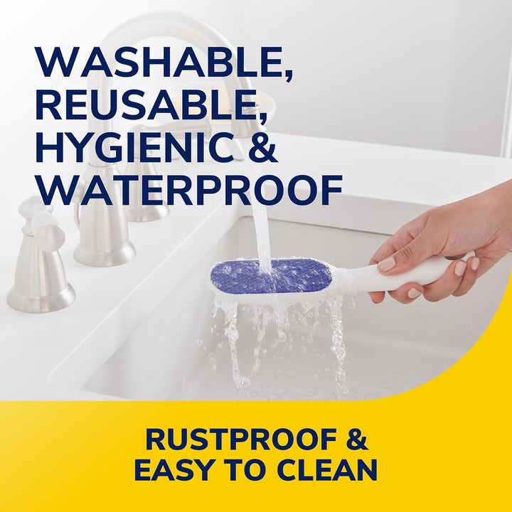 Dr. Scholl’S Nano Glass Foot File - Immediately Removes Hard Skin on Wet or Dry Feet, Waterproof & Rustproof, Gentle Dead Skin and Callus Remover, Pedicure Foot Scrubber for Shower, Soft-Grip Handle