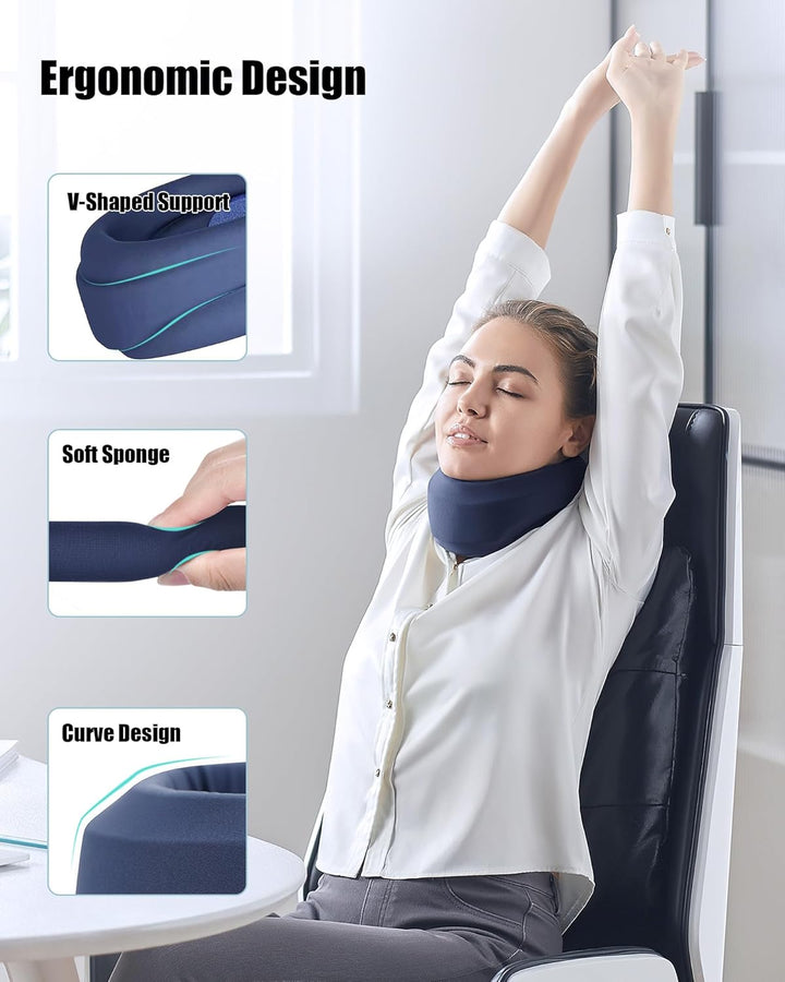 Soft Foam Neck Brace, Universal Cervical Collar, Adjustable Neck Support Brace for Sleeping (M)