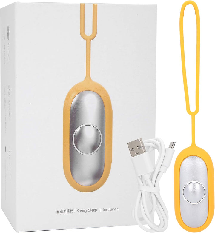Sleep Aid Device,Calm Carry for Adults Anxiety Relief,Usb Rechargeable Microcurrent Insomnia Solution,Portable Holding Sleep Aid for Improved Deep Sleep,Sleep Aid Device Easy to Use (Yellow)