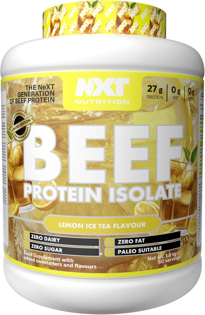 Beef Protein Isolate Powder - Protein Powder High in Natural Amino Acids - Paleo, Keto Friendly - Dairy and Gluten Free - Muscle Recovery | 1.8Kg | Ice Blast