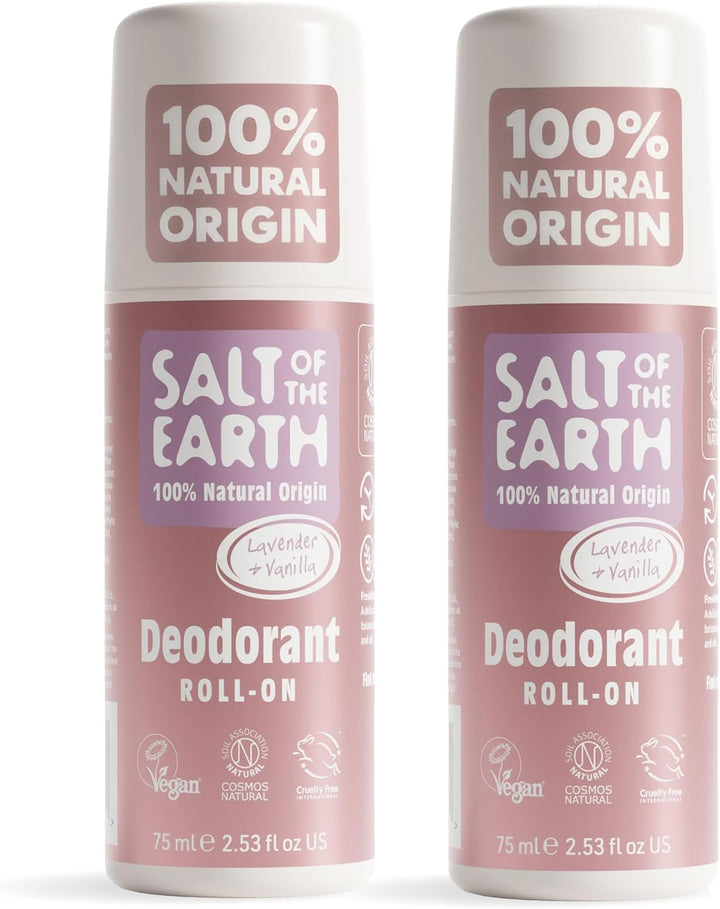 - Natural Deodorant Roll on - Lavender & Vanilla - Vegan Formula with Effective Long-Lasting Protection, Made in the UK - Suitable for Women, Men & Kids - 75Ml