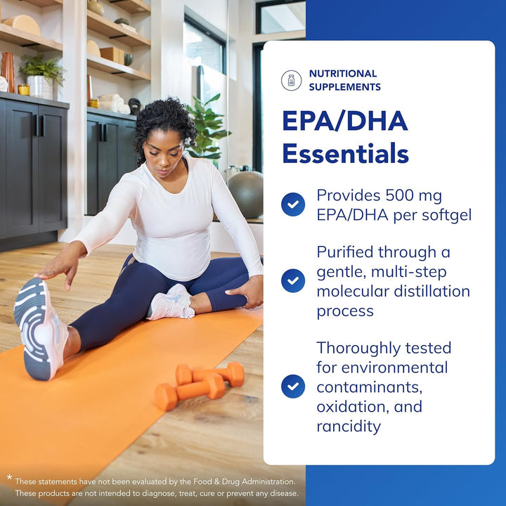 EPA/DHA Essentials - Ultra-Pure, Microfiltered Fish Oil Concentrate - 90 Softgel Capsules