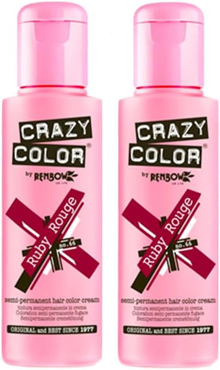 2X  Semi-Permanent Hair Dye 2X 100Ml (Fire Red)