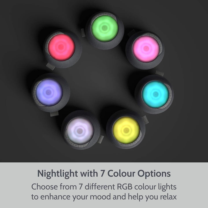 White Noise Machine with Nightlight, Portable Rechargeable White Noise Machine for Babies and Adults, Relaxation and Meditation Sounds Calming Sleep Aid Grey