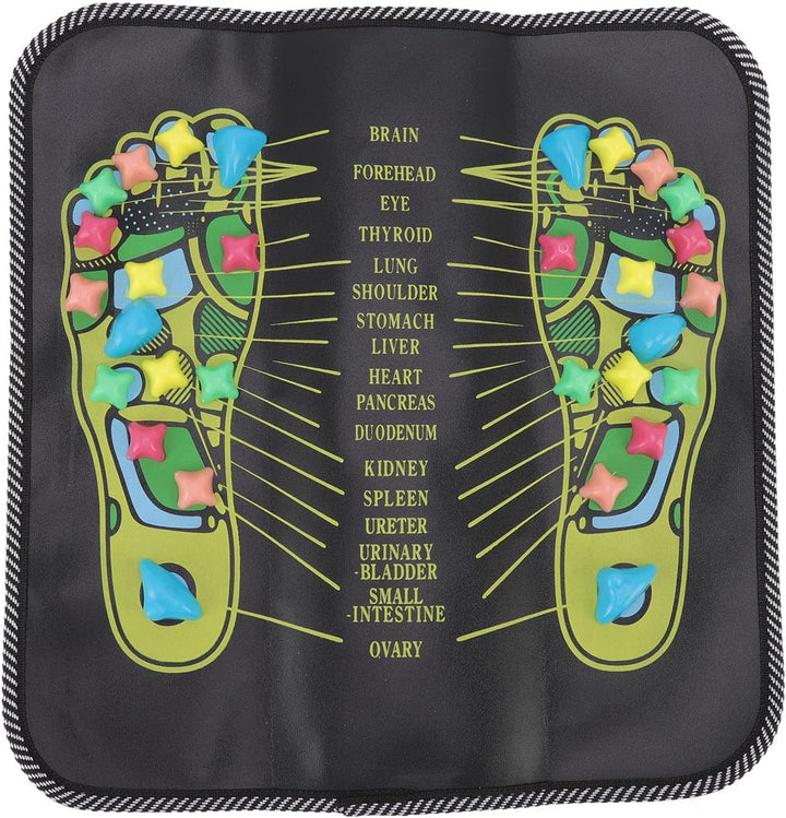 Foot Reflexology Mat Acupoint Mat to Promote Health and Relieve Pain, Suitable for All Family Members,Artificial Leather, PP (35 * 35Cm)