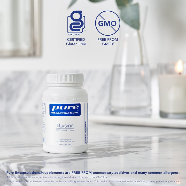 L-Lysine 500Mg - Hypoallergenic Essential Amino Acid Supplement - 90 Vegetarian Capsules