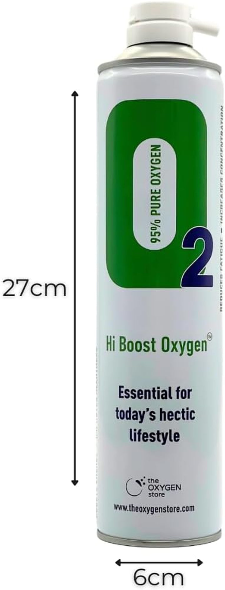 Hi Boost Oxygen Can Pure Oxygen | Pure Breathing Oxygen Essential for Todays Hectic Lifestyle | Made in the UK 10L X 3 Oxygen Cans Total 30L with Mask and Tube