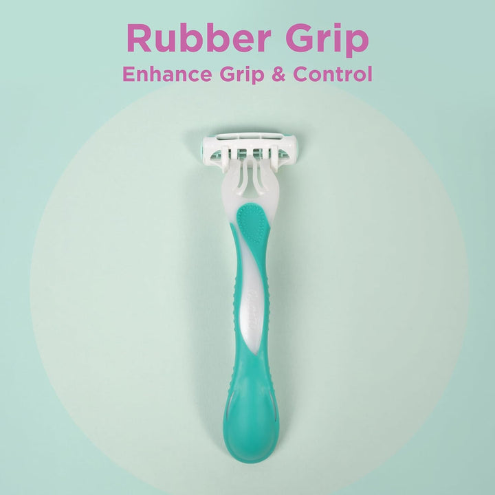 Wilkinson Myintuition Smooth Sensitive Quattro Women’S Disposable Razors, Hair Removal, Touch of Aloe Vera, Shavers for Routine Grooming, 3 Pack