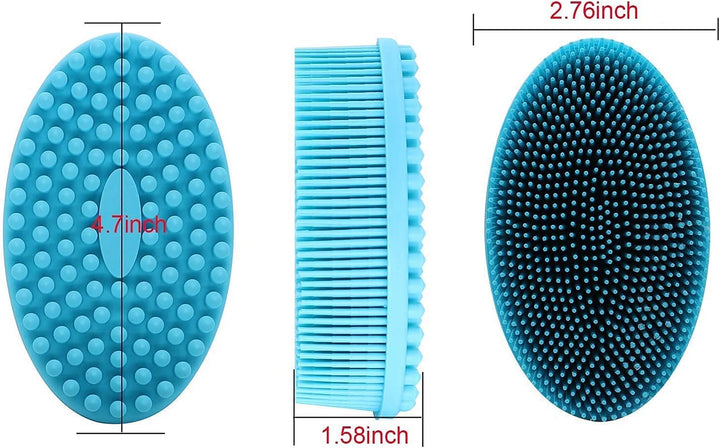 Silicone Body Scrubber Exfoliating Shower Bath Body Brush 2 Pack