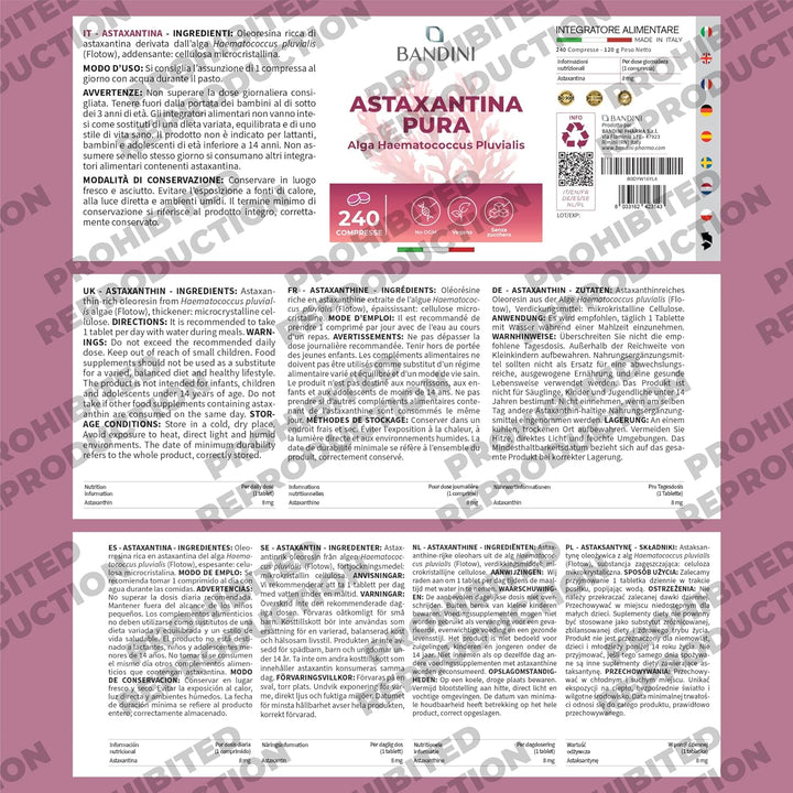 ® Pure Astaxanthin 240 High Strength Tablets (8 Months Supply) | Powerful Antioxidant from Haematococcus Pluvialis Algae | Astaxanthin Supplement 8Mg, Magnesium Stearate & Gmo-Free | Vegan