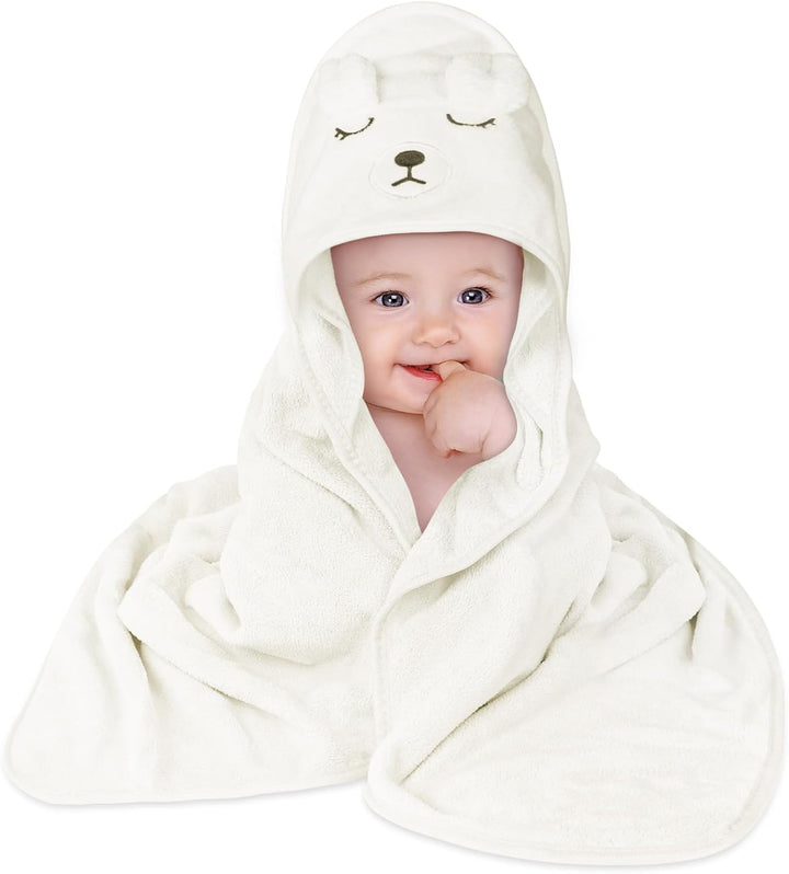 Baby Towels with Hood, Baby Bath Towels, 80X80Cm Soft and Absorbent Large Baby Bath Towel for Newborn and Infant, Toddler Bath Towel for Boys and Girls (Pink)