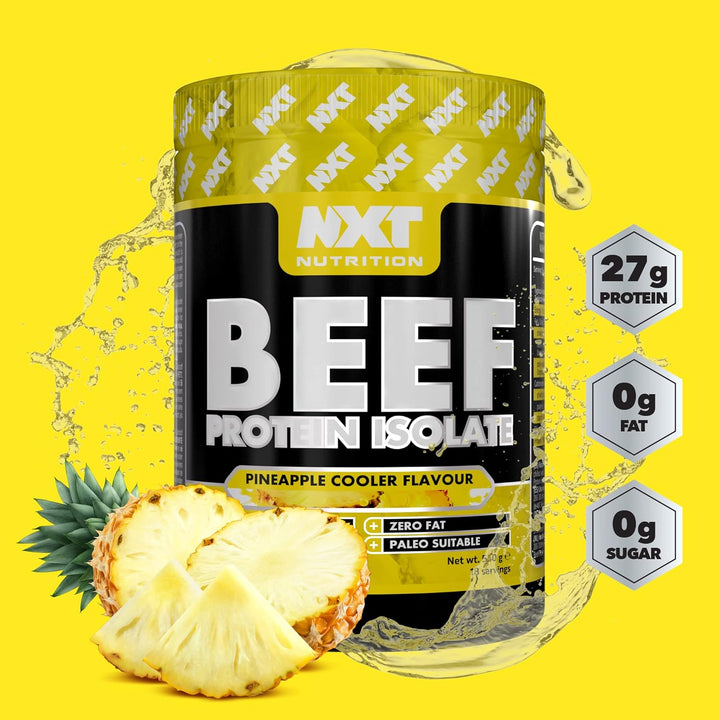 NXT Beef Protein Isolate 540G - High Protein Powder in Natural Amino Acids - Paleo, Keto Friendly - Dairy and Gluten Free | 540G (Pineapple)