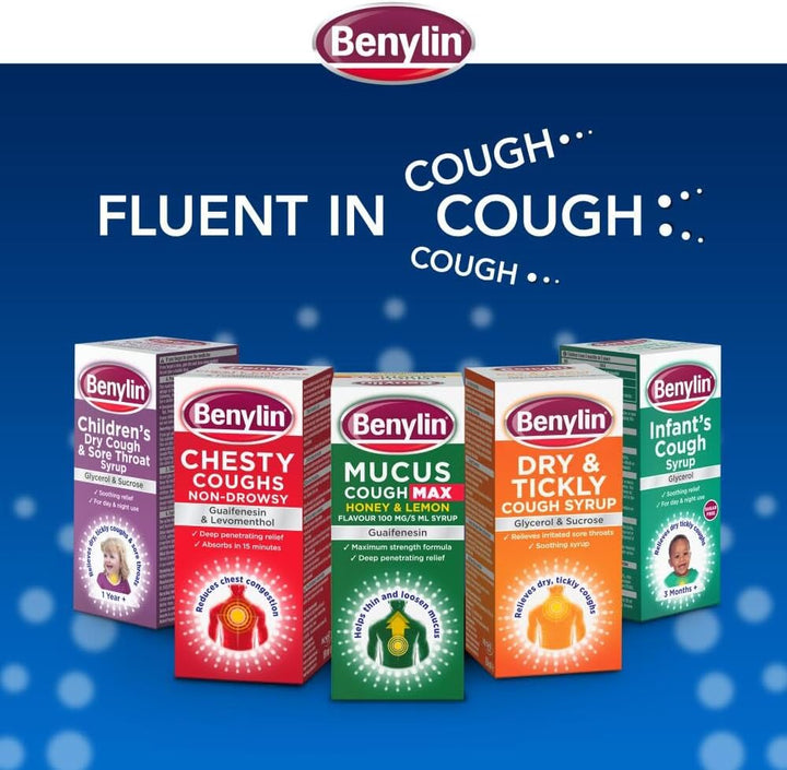 Mucus Cough Max - Honey and Lemon Flavour, Helps Reduce Cough Intensity from Day 1 - Cough Medicine for Adults - 100 Mg/5 Ml Syrup, 300 Ml (Pack of 1)