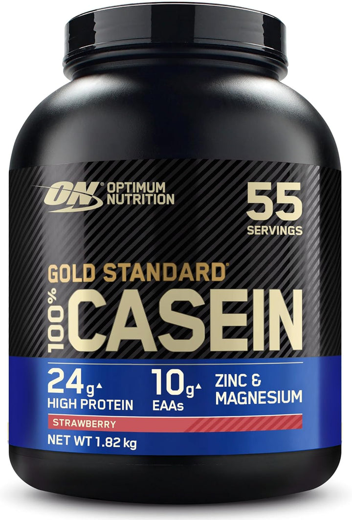 Gold Standard 100% Casein Slow Digesting Protein Powder with Zinc, Magnesium and Amino Acids, Support Muscle Growth & Repair Overnight, Creamy Vanilla Flavour, 28 Servings, 924 G