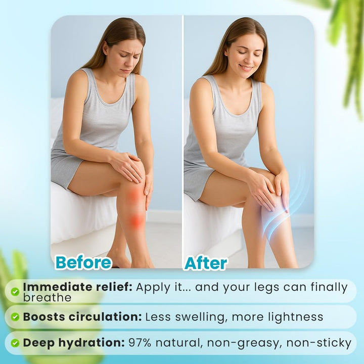 ® 500Ml COOLING LEG CREAM | DRAINING & REVITALIZING GEL for VARICOSE VEINS & SWOLLEN LEGS | BIO CRYOGEL for CIRCULATION, FIRMING & TONING