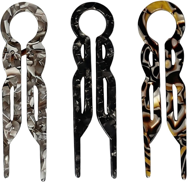 3Pcs Prestige Hair Pins, U-Shaped French Hairpins, French Twist Hair Accessories for Women with Fine Hair, Effortless Elegant Clips Suitable for Women'S Thick Styling Accessories