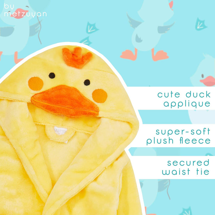 Baby Girls & Boys Animal Themed Plush Fleece Unisex Dressing Gown Robe