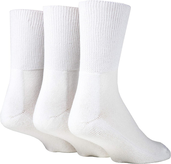 Footnurse - 3 Pack Unisex Extra Wide Bamboo Diabetic Socks | 4 Sizes | for Swollen Feet & Legs | Smooth Toe Seam | Cushioned Foot