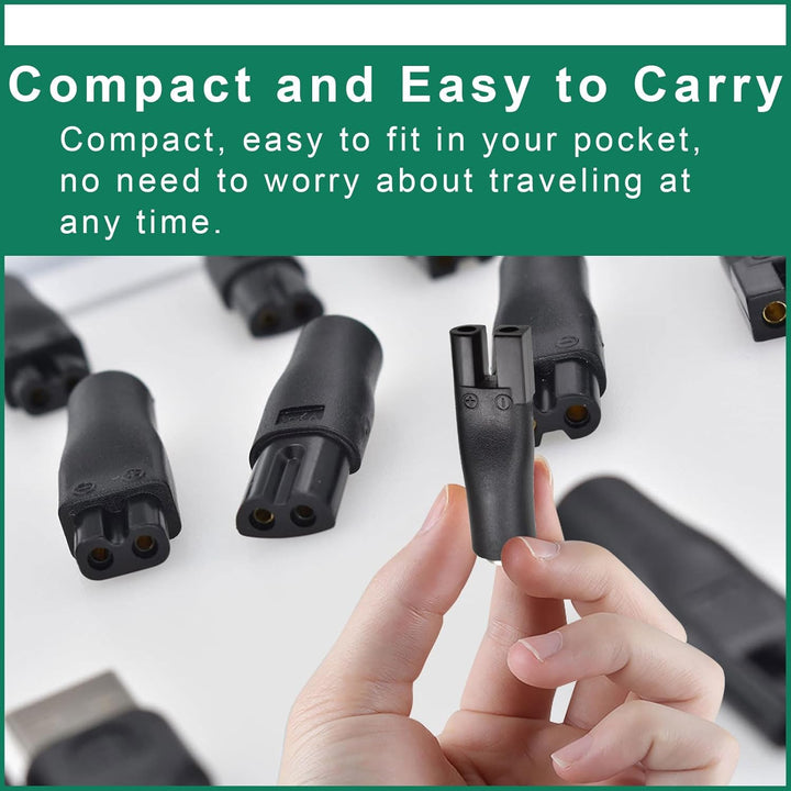 7Pcs Shaver Charger Kit - 5V USB Power Cord Replacement for Electric Hair Clippers, Beard Trimmers, Shavers, Beauty Instruments, Desk Lamps, Purifiers