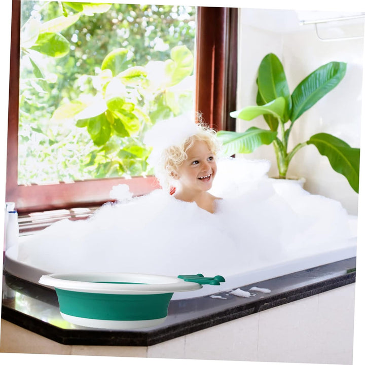 Wash Basin Folding Portable Cartoon Design Home Use for Newborn Cleaning