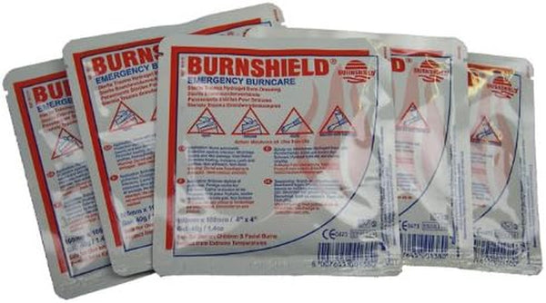 Pack of 5 Burnshield Emergency Burncare Dressing 10X10Cm