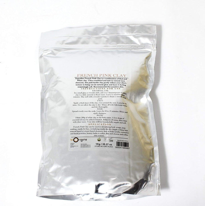 | Pink Ultra Ventilated French Natural Clay 1Kg - Pure & Natural Vegan GMO Free